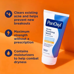 PanOxyl Before Bed Skincare Routine Bundle - Acne Foaming Wash Benzoyl Peroxide 10%, PM Overnight Spot Patches & PM Balancing Repair Moisturizer
