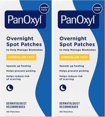 PanOxyl PM Overnight Spot Patches, Advanced Hydrocolloid Healing Technology, Fragrance Free, 80 Count (Pack of 2)